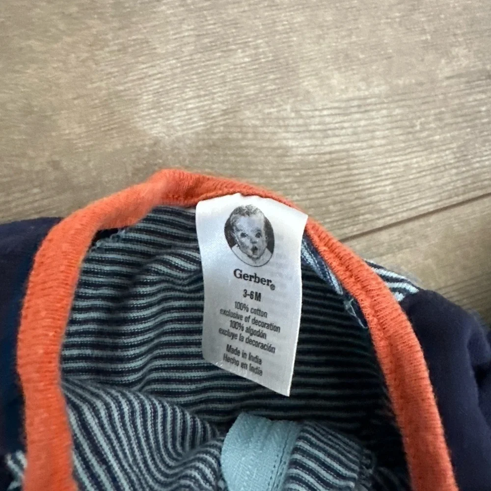 Gerber Fox Sleep and Play Zip Footies Baby Boy 3-6M